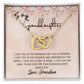 To My Granddaughter Interlocking Hearts Necklace Gift From Grandma