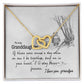 To My Granddaughter Interlocking Hearts Necklace Gift From Grandpa