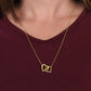 To My Granddaughter Interlocking Hearts Necklace Gift From Grandma