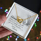 To My Granddaughter Interlocking Hearts Necklace Gift From Grandma or Grandpa