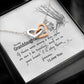 To My Granddaughter Interlocking Hearts Necklace Gift From Grandma or Grandpa