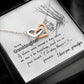 To My Granddaughter Interlocking Hearts Necklace Gift From Grandpa