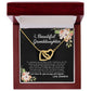 To My Beautiful Granddaughter Interlocking Hearts Necklace Gift From Grandma