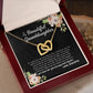 To My Beautiful Granddaughter Interlocking Hearts Necklace Gift From Grandma