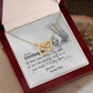 To My Granddaughter Interlocking Hearts Necklace Gift From Grandma or Grandpa