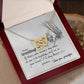 To My Granddaughter Interlocking Hearts Necklace Gift From Grandpa