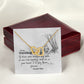 To My Granddaughter Interlocking Hearts Necklace Gift From Grandma or Grandpa
