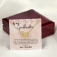 To My Granddaughter Interlocking Hearts Necklace Gift From Grandma