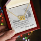To My Granddaughter Interlocking Hearts Necklace Gift From Grandpa