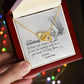 To My Granddaughter Interlocking Hearts Necklace Gift From Grandma or Grandpa