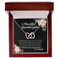 To My Beautiful Granddaughter Interlocking Hearts Necklace Gift From Grandpa