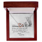 To My Granddaughter Interlocking Hearts Necklace Gift From Grandma or Grandpa