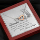 To My Granddaughter Interlocking Hearts Necklace Gift From Grandpa
