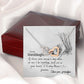 To My Granddaughter Interlocking Hearts Necklace Gift From Grandpa