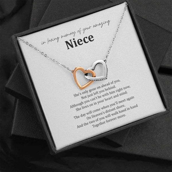 Loss of Niece Interlocking Hearts Memorial Necklace MCLVBC0005