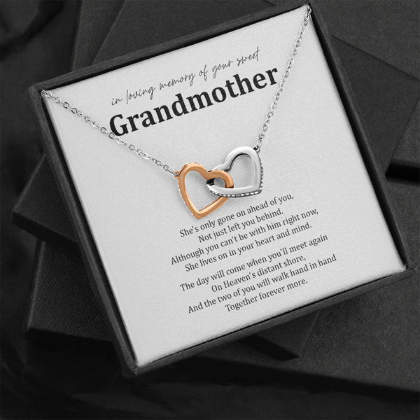 Loss of Grandmother Interlocking Hearts Memorial Necklace MCLVBC0005