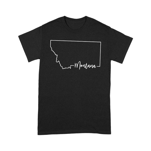 Montana State Map - TeeMaru Montana T-Shirt MTTS030