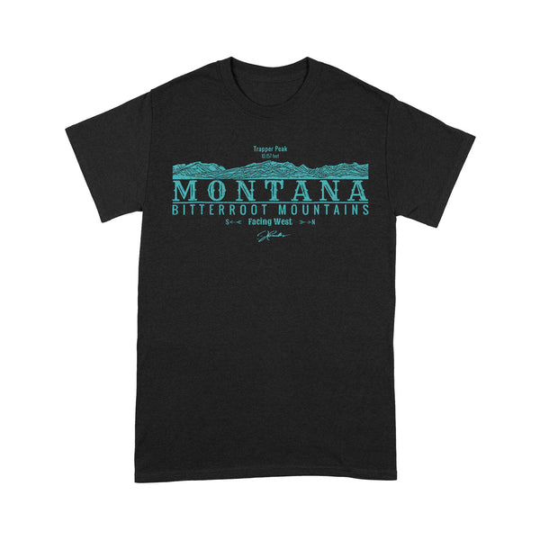 Montana Bitterroot Mtns Trapper Peak - TeeMaru Montana T-Shirt MTTS042