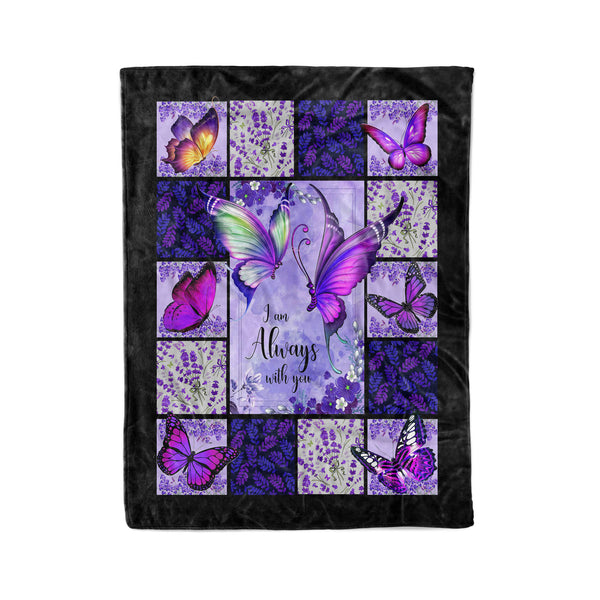 I Am Always With You Butterflies Fleece Blanket