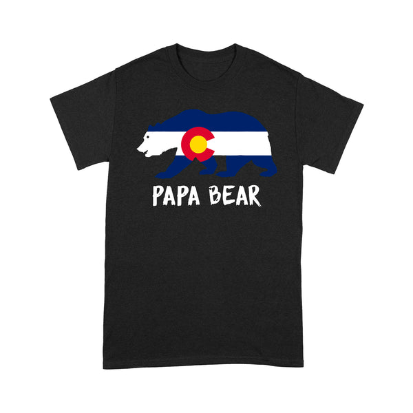 Colorado CO Flag PAPA Bear - TeeMaru Colorado T-Shirt COTS013