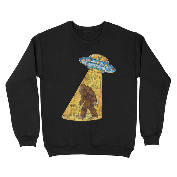 TeeMaru Bigfoot Sweatshirt MC031- Bigfoot UFO Abduction Sasquatch Alien Flying Saucer