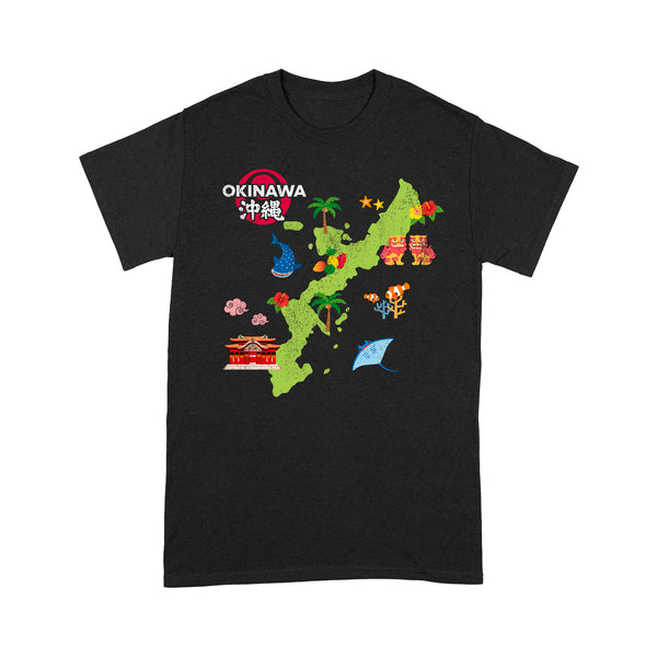 Okinawa Flag Travel Map RPTS0187 - Okinawa T-Shirt