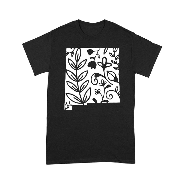 New Mexico Floral Map - New Mexico T-Shirt NMTS004