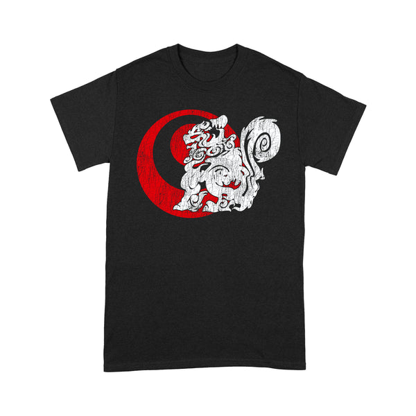 TeeMaru Okinawa T-Shirt OKTS051 - White Shisa Of Okinawa The Protector Of Evil Spirits